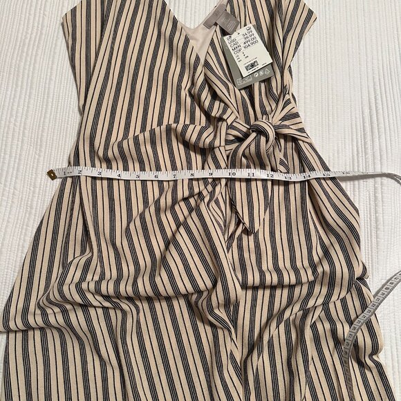 H&M V-Neck Striped Wrap Dress Size Small - Picture 6 of 8